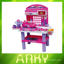 Lovely Pink Girl Toys Ensemble de jeux de cuisine en plastique